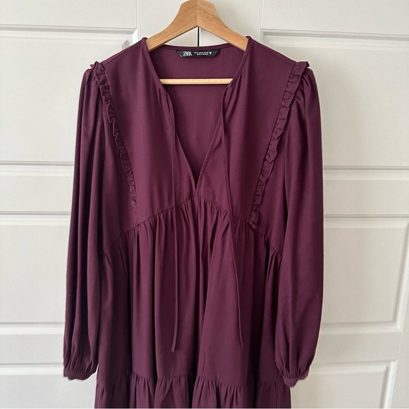ZARA Pleated Dress (M) - Picture 4 of 12